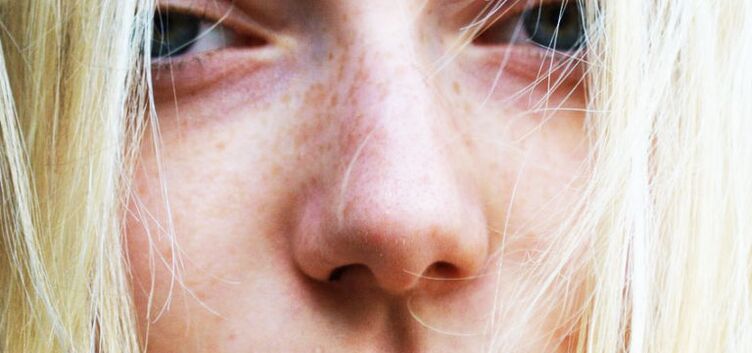 woman's nose