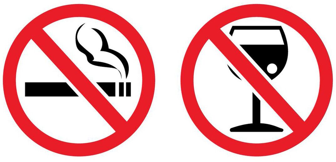 For rhinoplasty, you must stop smoking and alcohol. 